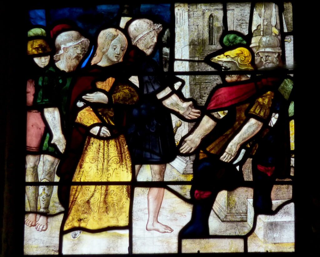 Coignieres-Saint-Germain-d-Auxerre-bažnyčios vitražas